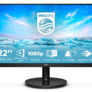 Philips V Line 221V8A/00 LED display 54,6 cm (21.5") 1920 x 1080 pikseliai „Full HD“ Juoda