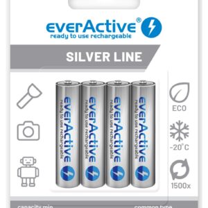 Akumuliatoriai everActive Ni-MH R03 AAA 800 mAh Silver Line