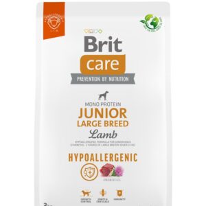 BRIT Care Hypoallergenic Junior Large Breed Lamb - sausas maistas šunims - 3 kg