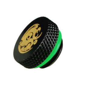 Bitspower sandarinimo kamštis, G1/4 colio išorinis sriegis – matinės juodos spalvos