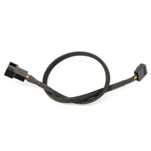 Watercool 4-pin PWM extension, black - 30cm