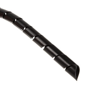 InLine spiral cable wrap, black - 18mm x 10m
