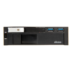 Akasa 5.25 inch drive bay for 1x 3.5 + 1x 2.5 inch, including 2x USB 3.0 - Image 2
