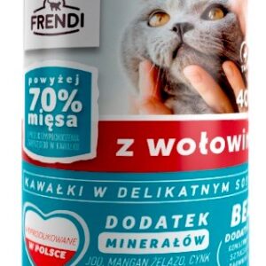 FRENDI with Beef chunks in delicate sauce - šlapias kačių maistas - 400g