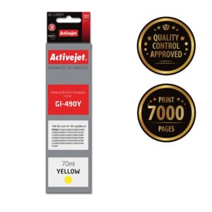 Activejet AC-G490Y rašalas (pakaitalas Canon GI-490Y; Supreme; 70 ml; geltonas) - Image 2