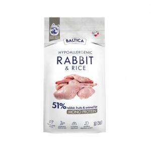 BALTICA Nutraceutic Hypoallergenic S Rabbit with rice - sausas maistas šunims - 3kg