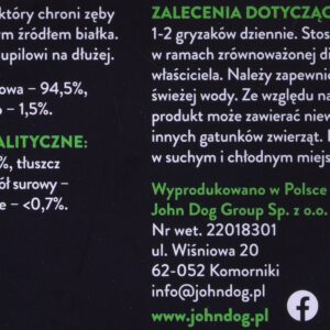 JOHN DOG Chewing bone with duck and apple - šunų kramtukas - 12 cm - Image 2