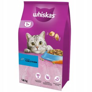 WHISKAS Adult with delicious tuna - sausas kačių maistas - 14kg