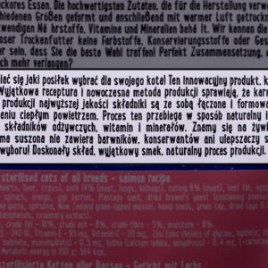 DOLINA NOTECI Superfood Sterilised Cat Lašiša – džiovintas kačių ėdalas - 1 kg - Image 2