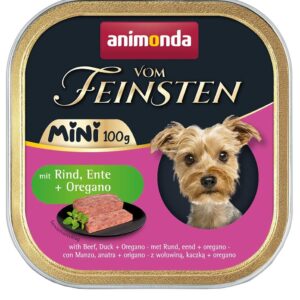 ANIMONDA Vom Feinsten Adult Mini Beef, duck and oregano - šlapias maistas šunims - 100g