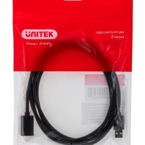 UNITEK Y-C450GBK USB kabelis 2 m USB 2.0 USB A Juoda - Image 2