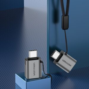 Vention CDQH0 kabelių lizdinio / kištukinio jungčių tipo keitiklis USB C USB A Pilka - Image 2