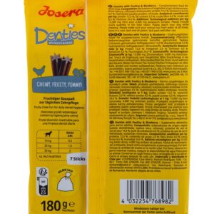 JOSERA Denties Poultry with blueberries - skanėstas šunims - 180g - Image 2