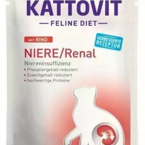 KATTOVIT Feline Diet Niere/Renal Beef - šlapias kačių maistas - 85g
