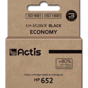 Actis KH-652BKR rašalas (pakaitinis HP 652 F6V25AE; standartinis; 15 ml; juodas)