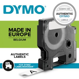 DYMO D1 Standard - Black on White - 9mm etikečių juostelė Juoda ant baltos