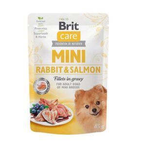 BRIT Care Mini Rabbit&Salmon - drėgnas ėdalas šunims - 85g