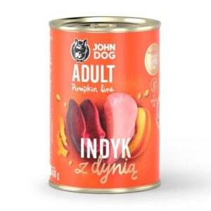 JOHN DOG Pumpkin Turkey with pumpkin - drėgnas ėdalas šunims - 400g