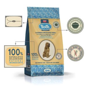 FOLK Medium and large breeds Kashubian-style fish specialty with apples, parsley and lovage - sausas maistas šunims - 12kg - Image 2