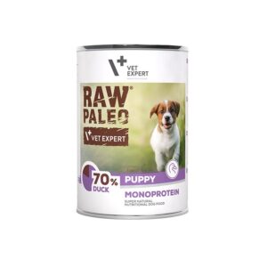 RAW PALEO Puppy Monoprotein Duck - šlapias maistas šuniukams - 400 g