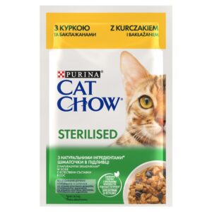 PURINA Cat Chow Sterilised Gig Chicken with Eggplant - drėgnas kačių ėdalas 85 g