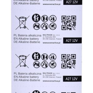 5 x everActive 27A 12V šarminės baterijos - lizdinė plokštelė 5 vnt. - Image 2