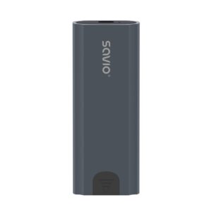 "Savio" M.2 SSD NVMe išorinio disko korpusas, USB-C 3.1, AK-67, pilkas