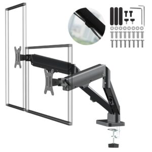 Maclean dvigubas monitoriaus laikiklis, dujinė spyruoklė, 17–32 coliai, 2–10 kg, juodas, MC-134