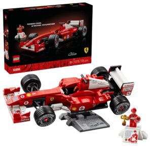 LEGO ICONS 11375 Ferrari F2004 ir Michaelis Schumacheris
