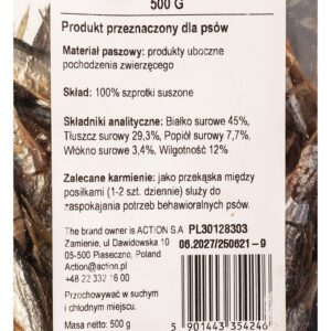 PETITTO Dried sprats - skanėstas šuniui - 500g - Image 3