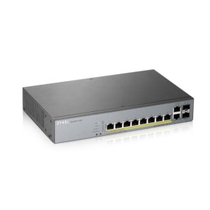 Zyxel GS1350-12HP-EU0101F tinklo komutatorius Valdomas L2 Gigabit Ethernet (10/100/1000) Maitinimas per Eternetą (PoE) Pilka