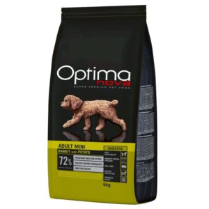 OPTIMANOVA Adult Mini Digestive Rabbit & Potato - sausas maistas šunims - 6kg