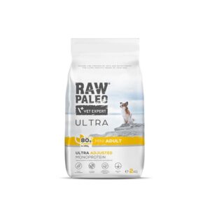 RAW PALEO Ultra Mini Adult Turkey - sausas šunų maistas - 2 kg