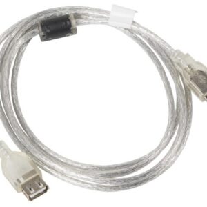Lanberg CA-USBE-12CC-0018-TR USB kabelis 1,8 m USB 2.0 USB A Permatomas - Image 2