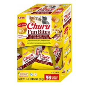 INABA Churu Fun Bites Chicken, tuna and cheese - skanėstas katėms - 8x12g