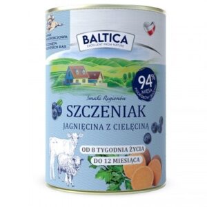 BALTICA Smaki regionów Puppy Lamb with veal - drėgnas ėdalas šunims - 400g