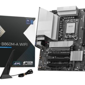 MSI PRO B860M-A WIFI pagrindinė plokštė Intel B860 LGA 1851 (Socket V1) „micro ATX“