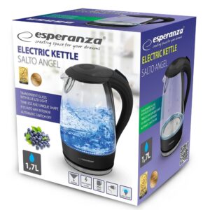 Esperanza EKK011K Elektrinis virdulys 1,7 l stiklas/juodas 2200 W - Image 3