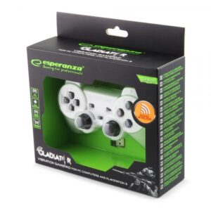 Esperanza EGG108W žaidimų valdiklis Juoda, Balta RF Žaidimų pultelis Analoginis / skaitmeninis PC, Playstation 3 - Image 2