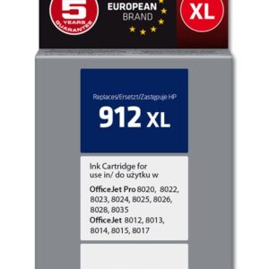 Activejet AH-912MRX rašalas HP spausdintuvams, pakaitinis HP 912XL 3YL82AE; Premium; 990 puslapių; violetinės spalvos