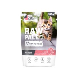 VETEXPERT Raw Paleo Kitten Pork - šlapias kačių maistas - 100g