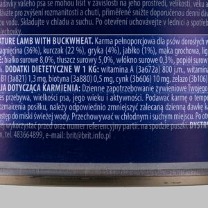 BRIT Premium by Nature Lamb with Buckwheat - Šlapias maistas šunims - 800 g - Image 3