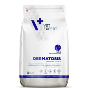 VET EXPERT Veterinary Diet Dermatosis Dog Lašiša & Bulvė - sausas šunų maistas - 2 kg