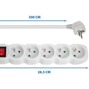 Esperanza ELK215W elektros tinklo ilgintuvas 3 m 5 AC išvestis(ys / čių) Vidaus Balta - Image 3