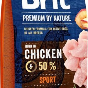 BRIT Premium by Nature Sport Chicken - sausas maistas šunims - 15 kg