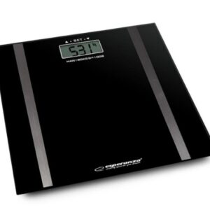 Esperanza EBS018K asmeninės svarstyklės Stačiakampis Juoda Elektroninės vonios svarstyklės