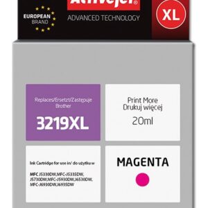 Activejet AB-3219MNX rašalas (Brother LC3219M pakaitalas; Supreme; 20 ml; raudonos spalvos)