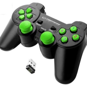 Esperanza EGG108G žaidimų valdiklis Juoda, Žalia USB 2.0 Žaidimų pultelis Analoginis / skaitmeninis PC, Playstation 3 - Image 3