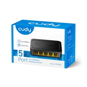 Cudy FS105D tinklo komutatorius Fast Ethernet (10/100) Juoda - Image 3