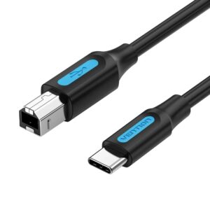 USB 2.0 spausdintuvo kabelis, vyriškas C tipo į vyrišką B tipo, 1 m